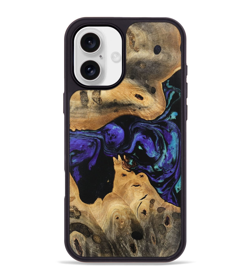 iPhone 16 Plus Wood Phone Case - Ende (Purple, 741161)