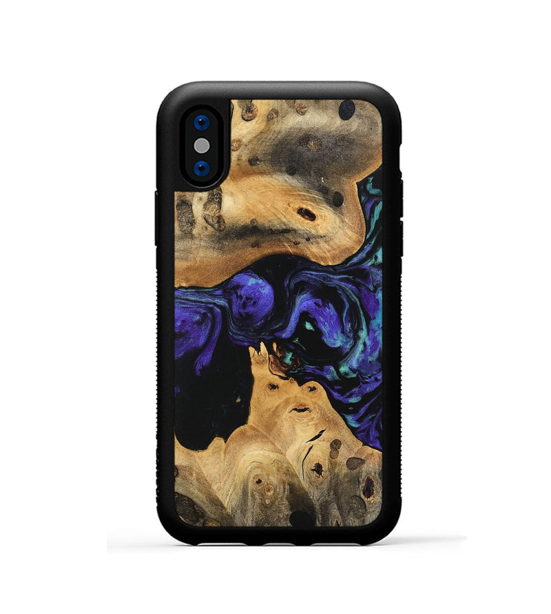 iPhone Xs Wood Phone Case - Ende (Purple, 741161)