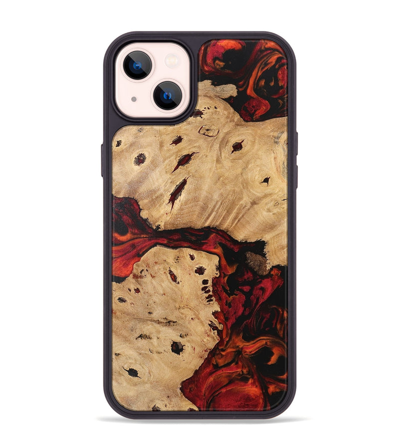 iPhone 14 Plus Wood Phone Case - Lenore (Red, 741170)