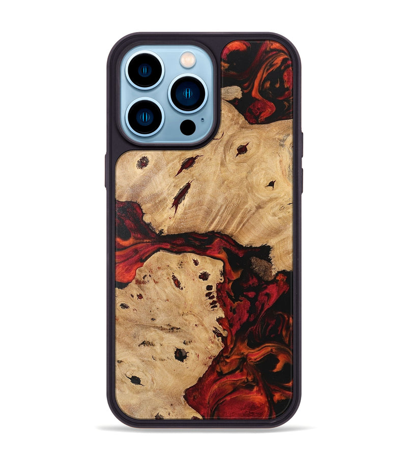 iPhone 14 Pro Max Wood Phone Case - Lenore (Red, 741170)