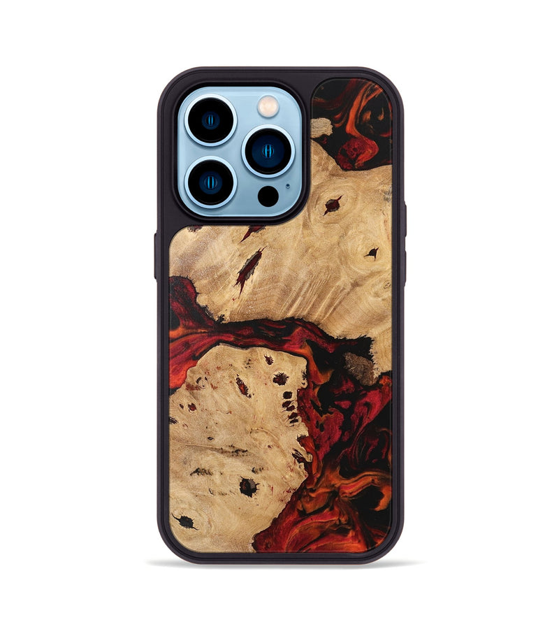 iPhone 14 Pro Wood Phone Case - Lenore (Red, 741170)