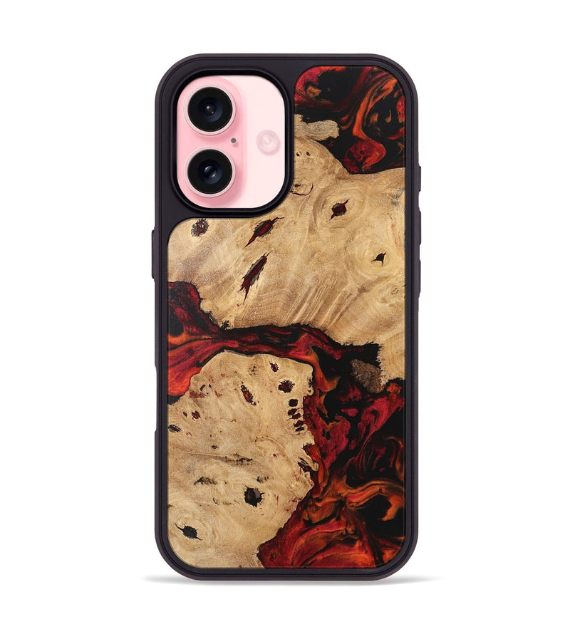 iPhone 16 Wood Phone Case - Lenore (Red, 741170)