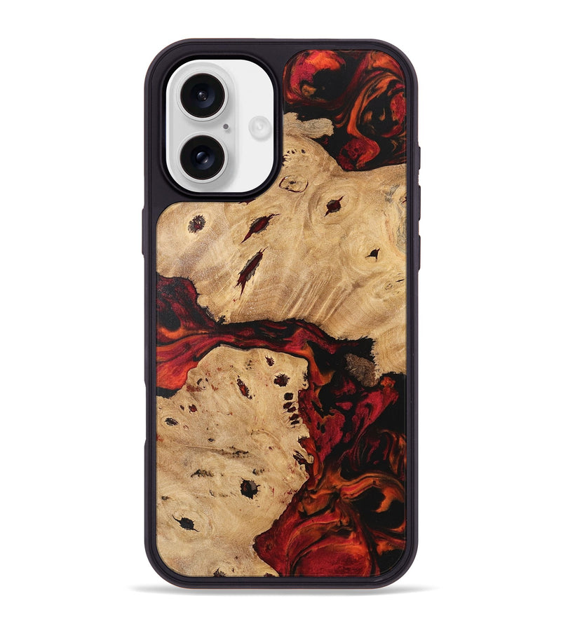 iPhone 16 Plus Wood Phone Case - Lenore (Red, 741170)