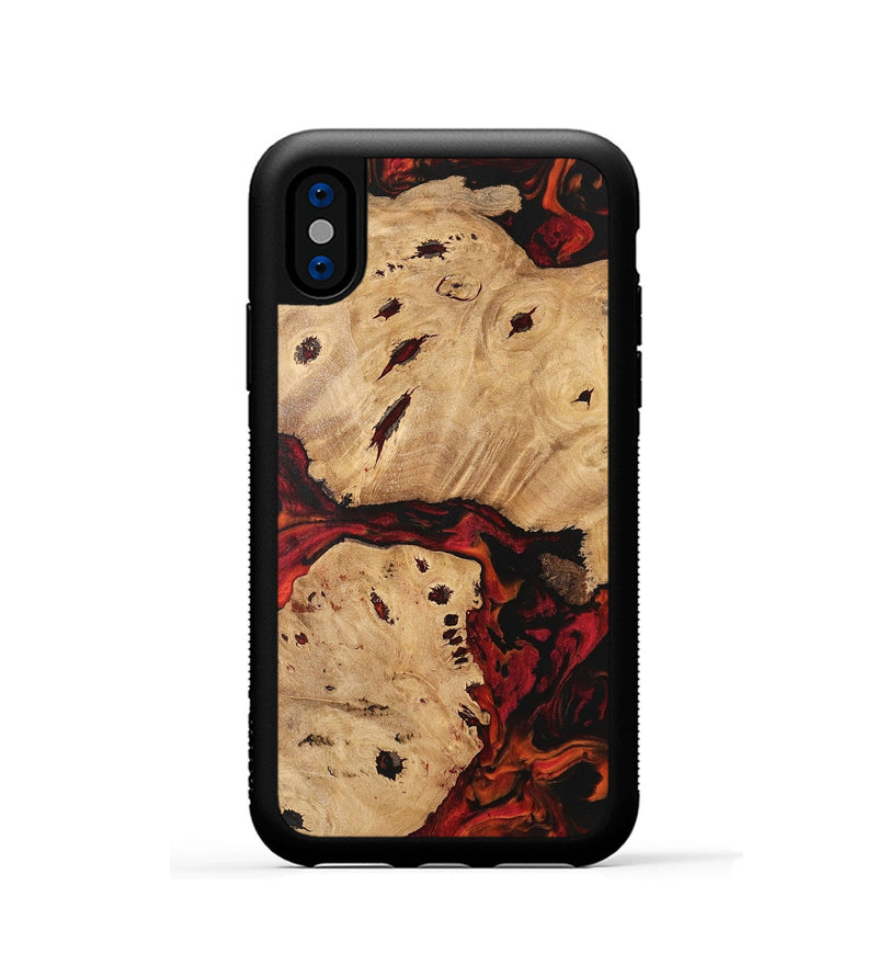 iPhone Xs Wood Phone Case - Lenore (Red, 741170)