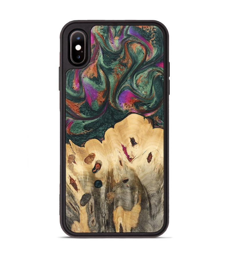 iPhone Xs Max Wood Phone Case - Anson (Green, 741174)