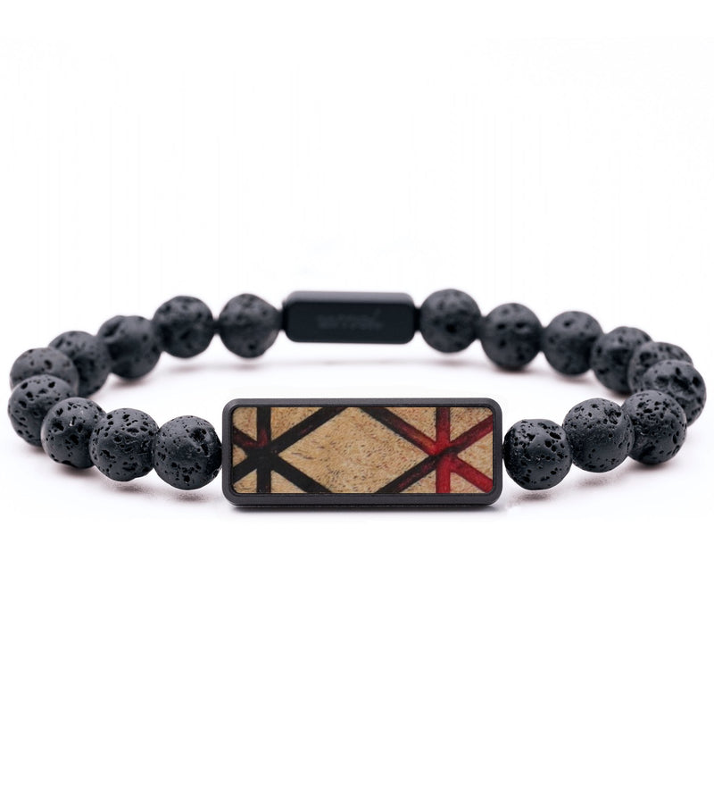 Lava Bead Wood Bracelet - Andre (Pattern, 741199)