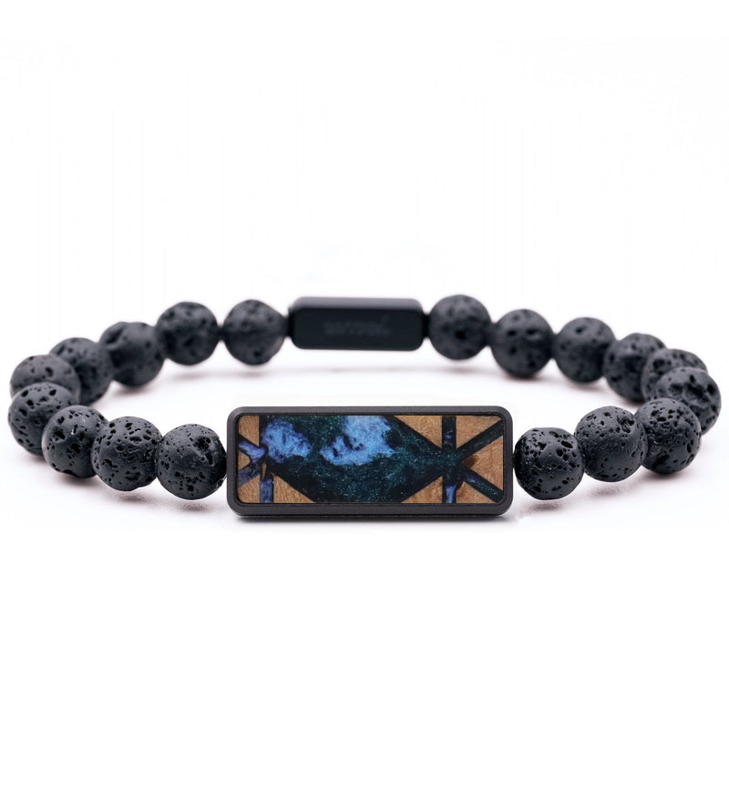 Lava Bead Wood Bracelet - Jami (Pattern, 741210)