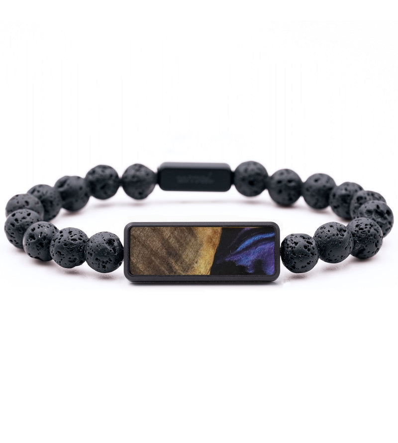 Lava Bead Wood Bracelet - Jaiden (Purple, 741311)