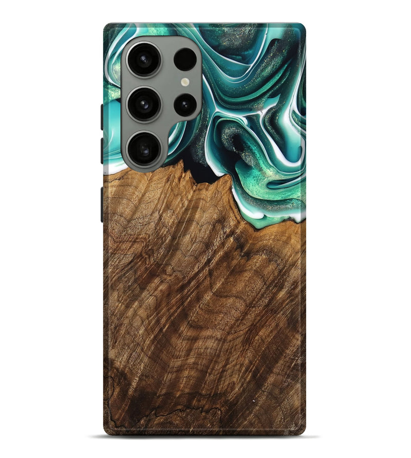 Galaxy S23 Ultra Wood Live Edge Phone Case - Teodora (Green, 741322)