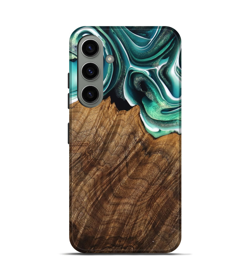 Galaxy S24 Wood Live Edge Phone Case - Teodora (Green, 741322)