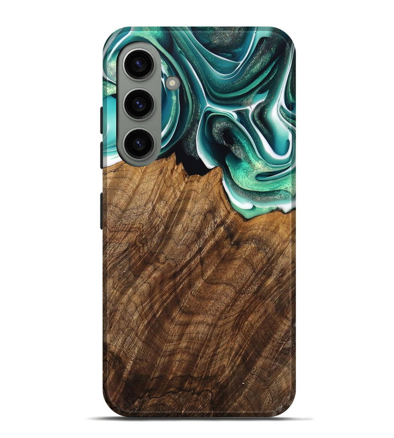 Galaxy S24 Plus Wood Live Edge Phone Case - Teodora (Green, 741322)