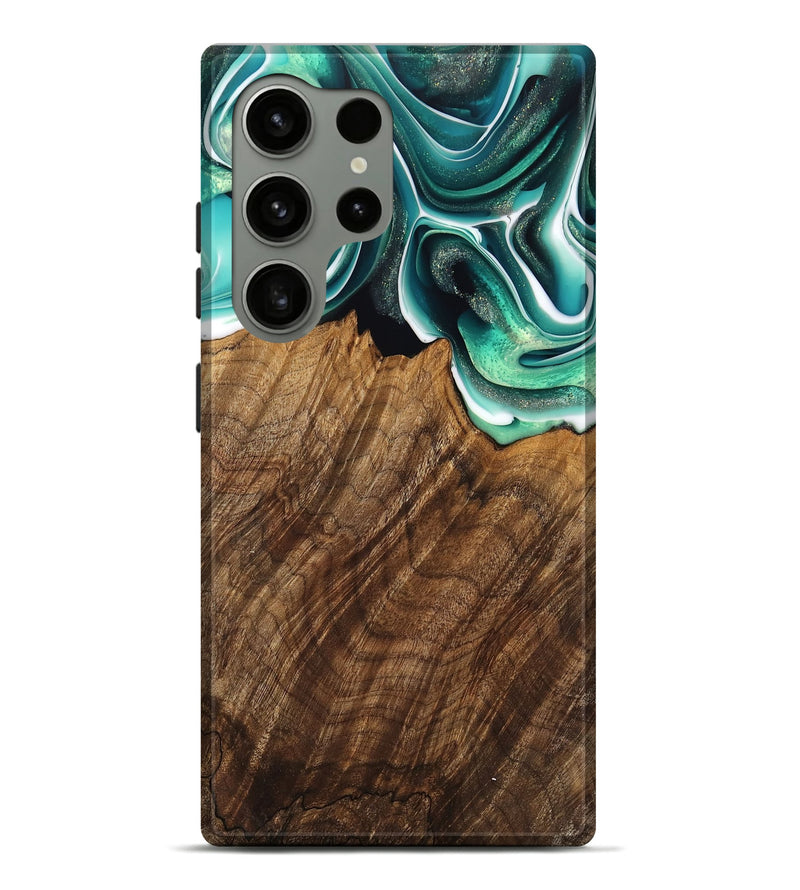 Galaxy S24 Ultra Wood Live Edge Phone Case - Teodora (Green, 741322)