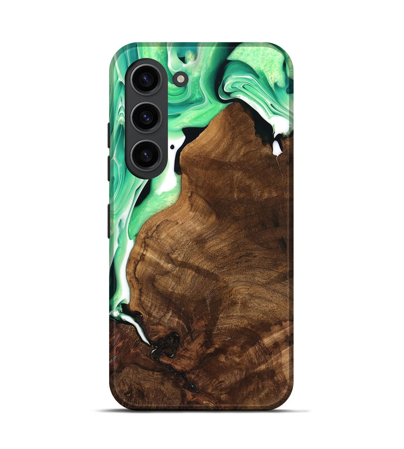 Galaxy S23 Wood Live Edge Phone Case - Moon (Green, 741323)