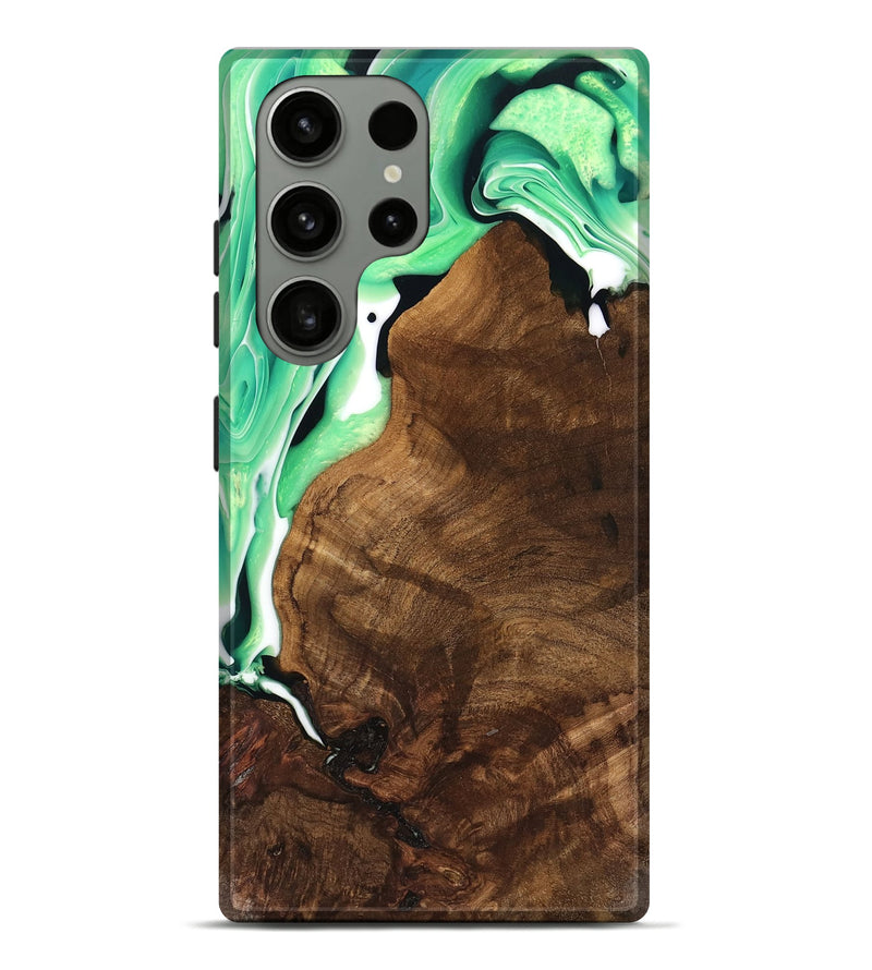 Galaxy S23 Ultra Wood Live Edge Phone Case - Moon (Green, 741323)