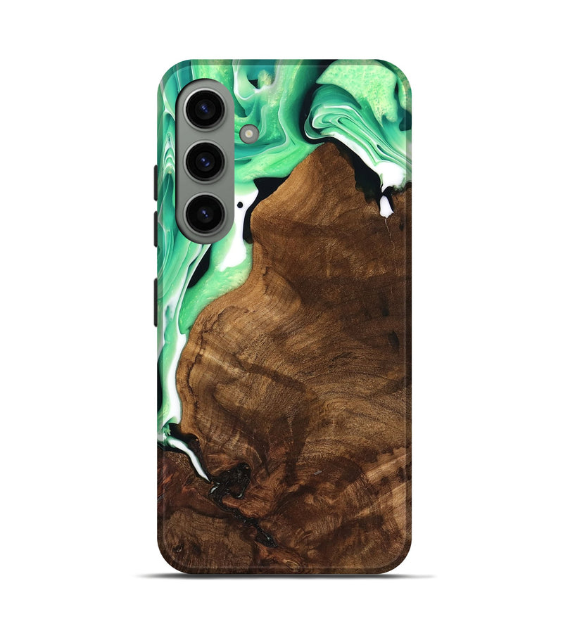 Galaxy S24 Wood Live Edge Phone Case - Moon (Green, 741323)