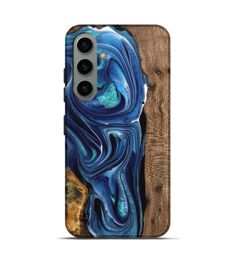 Galaxy S24 Wood Live Edge Phone Case - Maralyn (Blue, 741324)