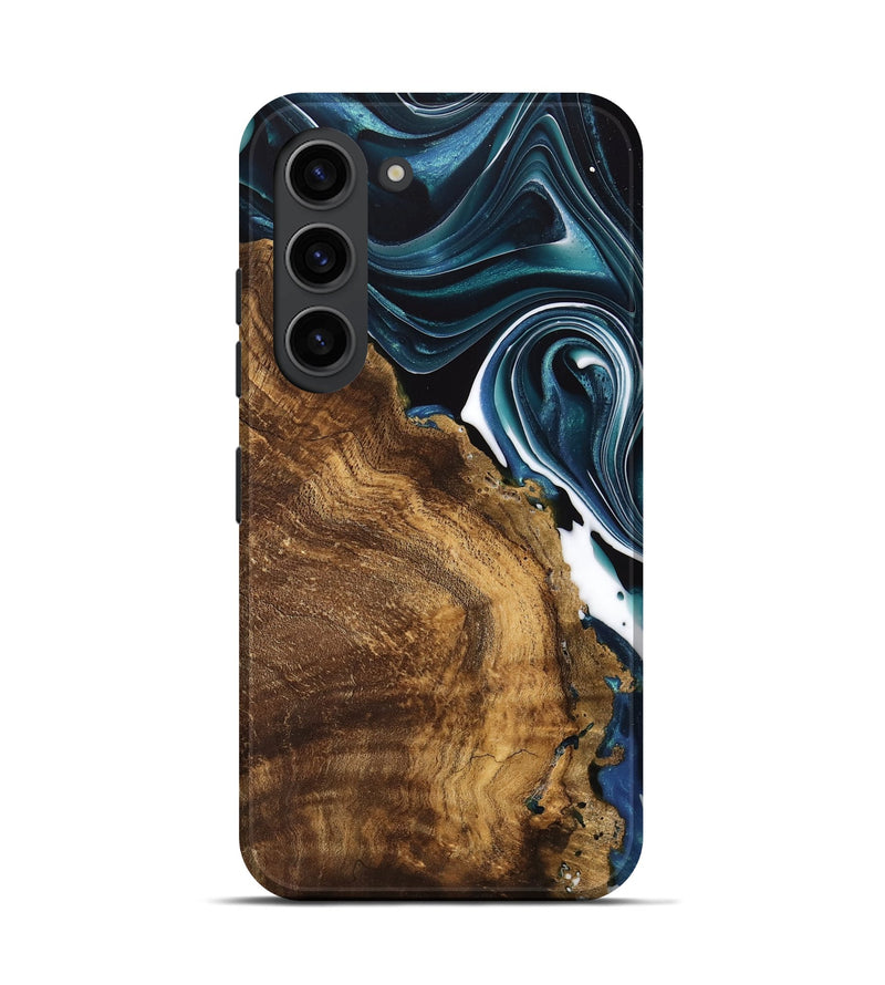 Galaxy S23 Wood Live Edge Phone Case - Jacinda (Blue, 741326)