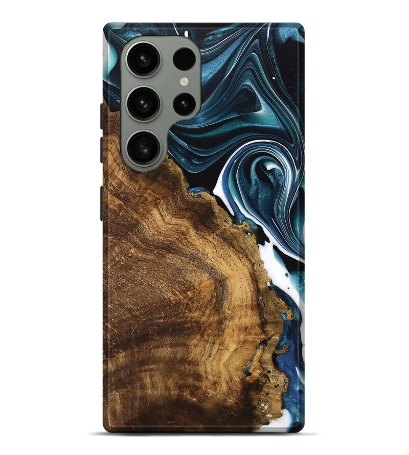 Galaxy S23 Ultra Wood Live Edge Phone Case - Jacinda (Blue, 741326)