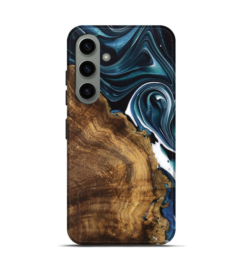 Galaxy S24 Wood Live Edge Phone Case - Jacinda (Blue, 741326)