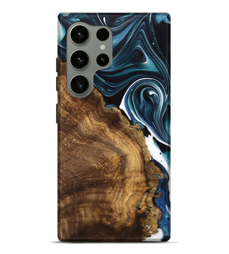 Galaxy S24 Ultra Wood Live Edge Phone Case - Jacinda (Blue, 741326)