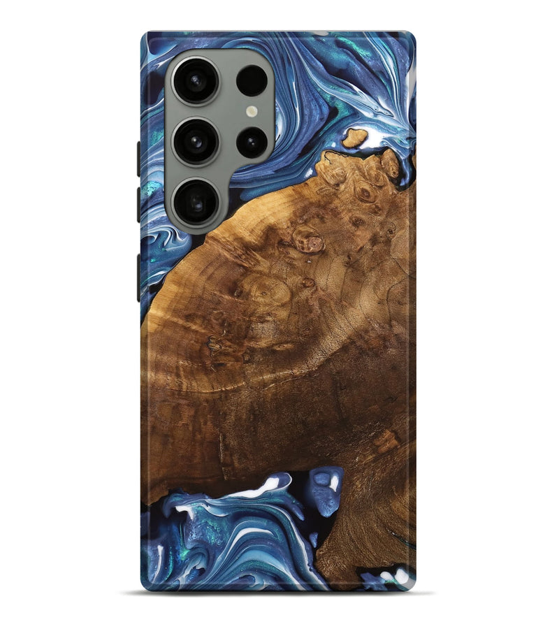 Galaxy S23 Ultra Wood Live Edge Phone Case - Binni (Blue, 741331)