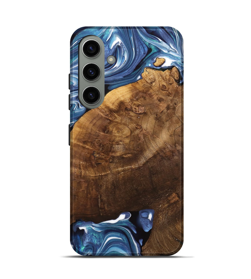 Galaxy S24 Wood Live Edge Phone Case - Binni (Blue, 741331)