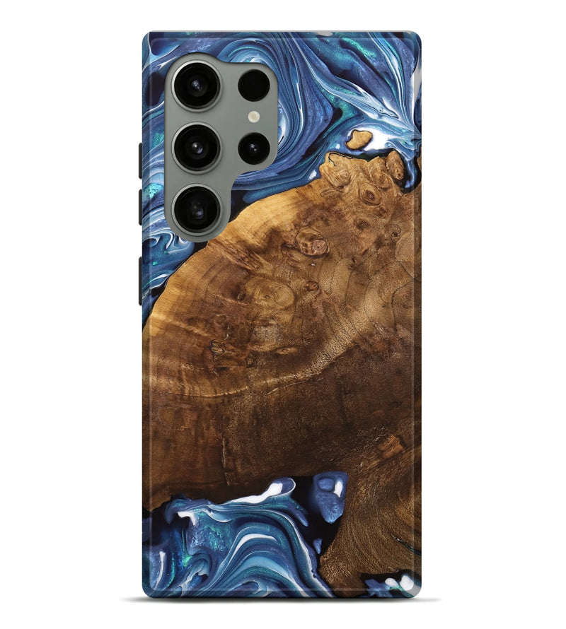 Galaxy S24 Ultra Wood Live Edge Phone Case - Binni (Blue, 741331)