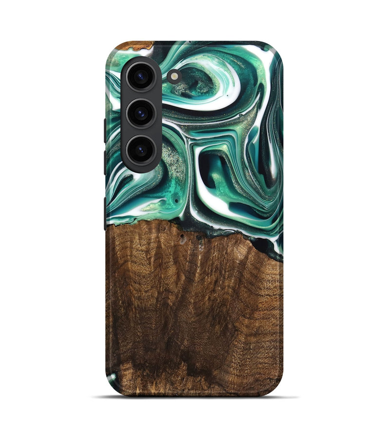 Galaxy S23 Wood Live Edge Phone Case - Avery (Green, 741332)