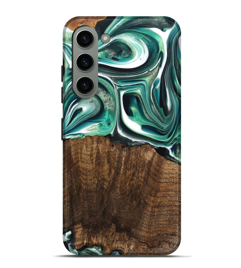 Galaxy S23 Plus Wood Live Edge Phone Case - Avery (Green, 741332)