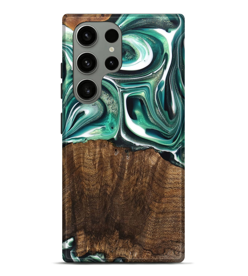 Galaxy S23 Ultra Wood Live Edge Phone Case - Avery (Green, 741332)