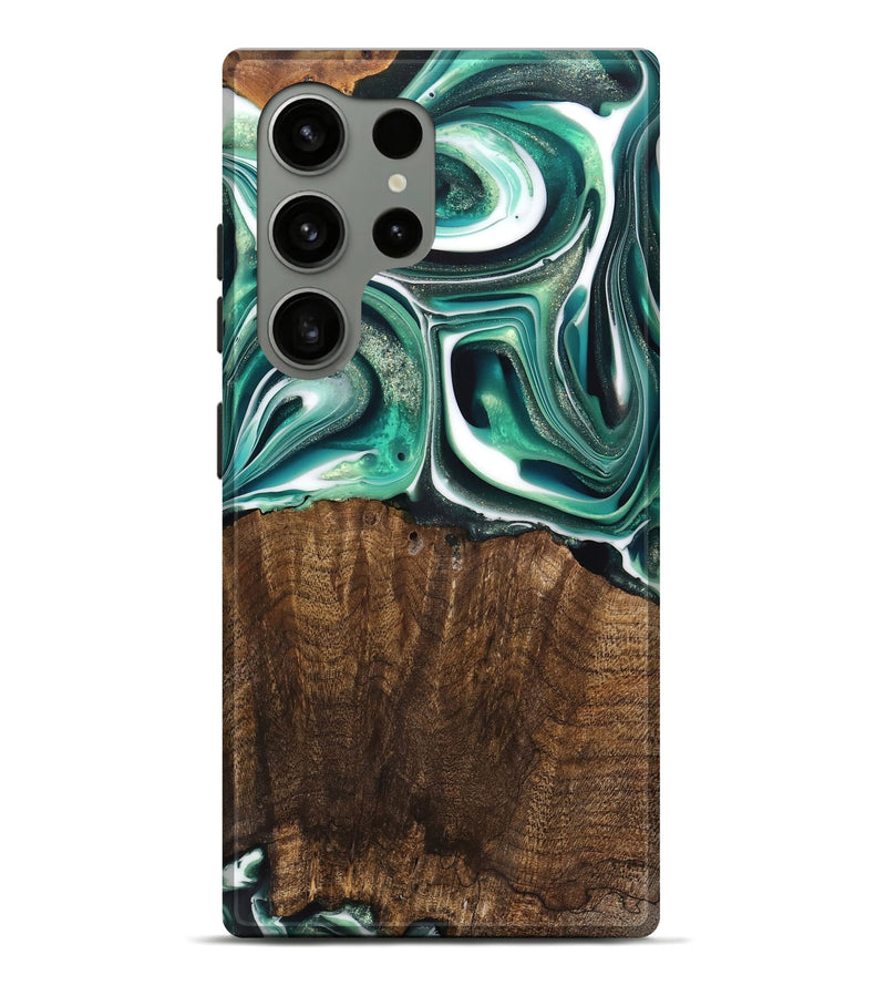 Galaxy S24 Ultra Wood Live Edge Phone Case - Avery (Green, 741332)