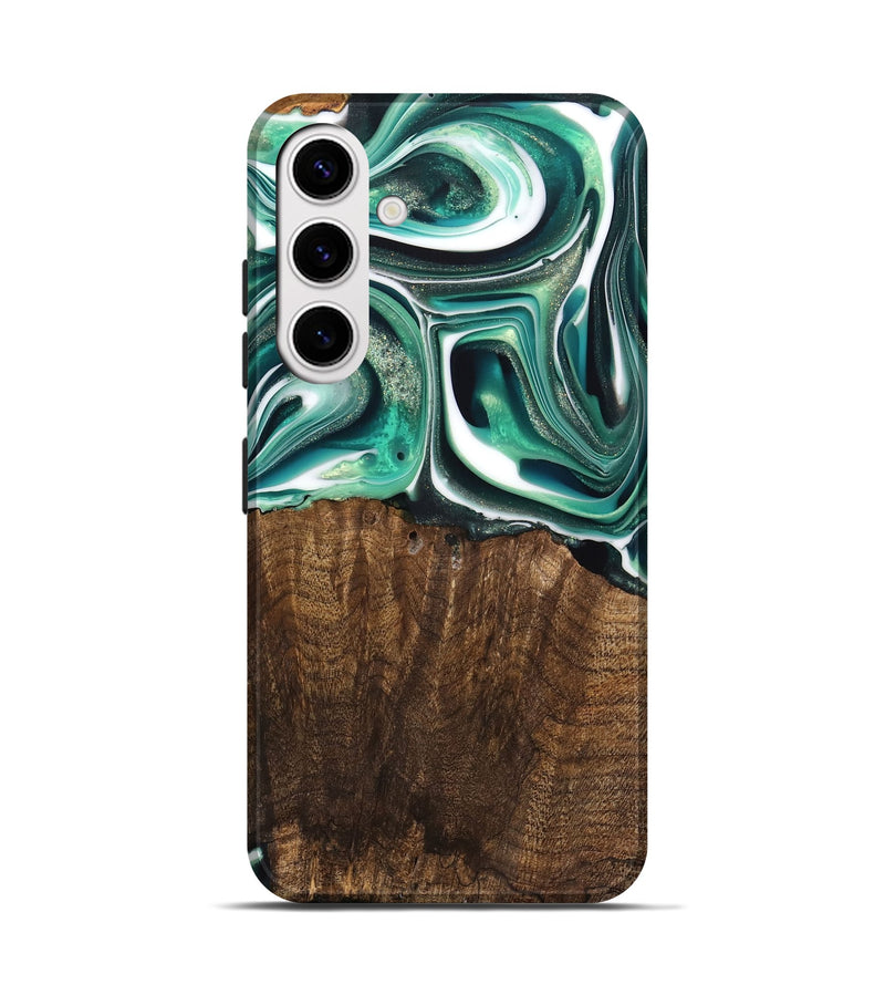 Galaxy S25 Wood Live Edge Phone Case - Avery (Green, 741332)