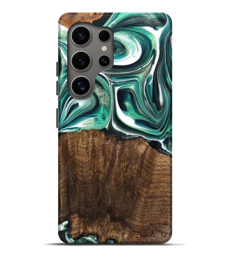 Galaxy S25 Ultra Wood Live Edge Phone Case - Avery (Green, 741332)