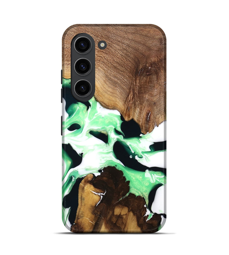 Galaxy S23 Wood Live Edge Phone Case - Lucina (Green, 741334)