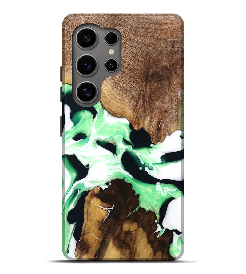 Galaxy S25 Ultra Wood Live Edge Phone Case - Lucina (Green, 741334)