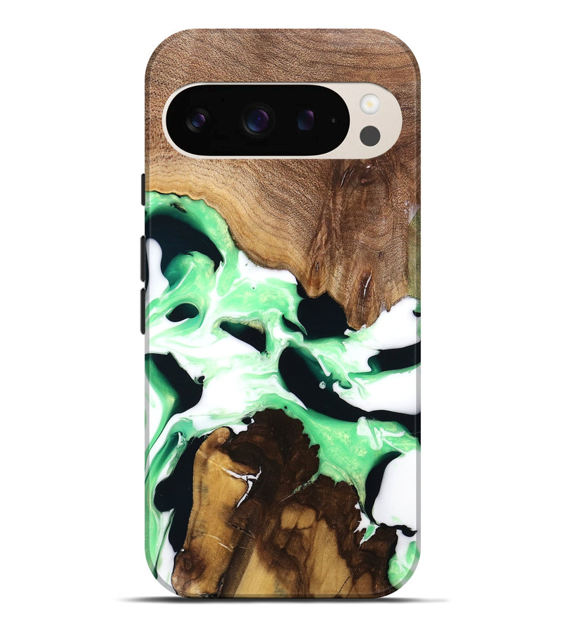 Pixel 9 Pro XL Wood Live Edge Phone Case - Lucina (Green, 741334)