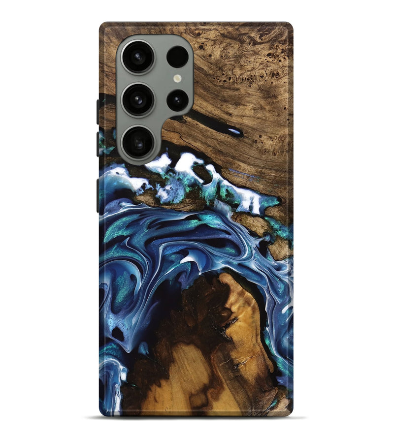 Galaxy S23 Ultra Wood Live Edge Phone Case - Howard (Blue, 741335)