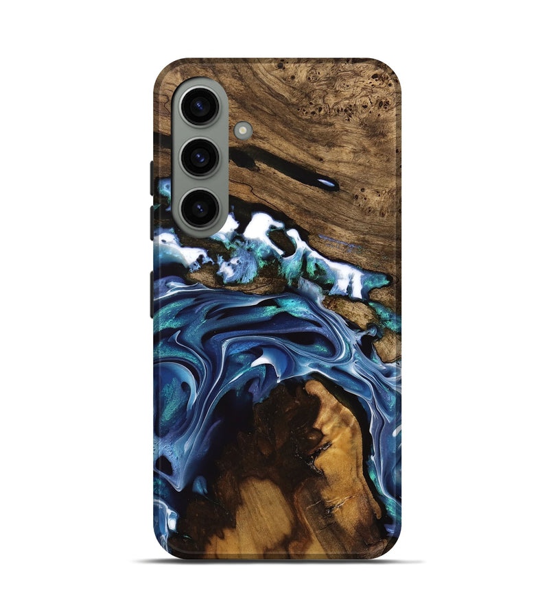 Galaxy S24 Wood Live Edge Phone Case - Howard (Blue, 741335)