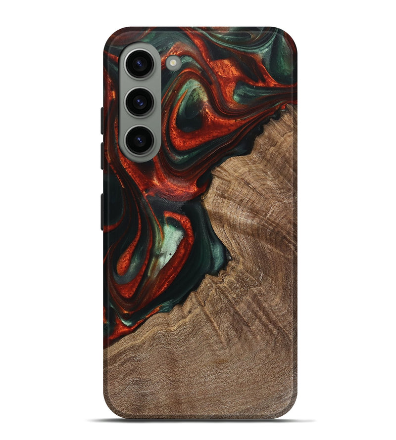 Galaxy S23 Plus Wood Live Edge Phone Case - Selena (Green, 741336)