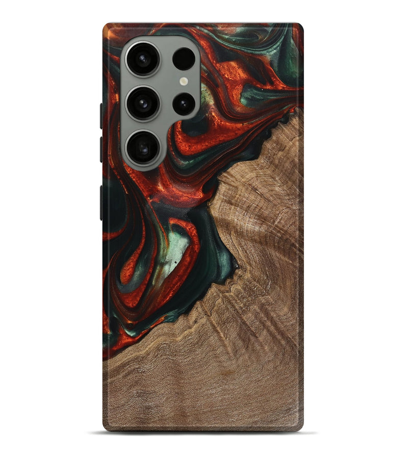 Galaxy S23 Ultra Wood Live Edge Phone Case - Selena (Green, 741336)