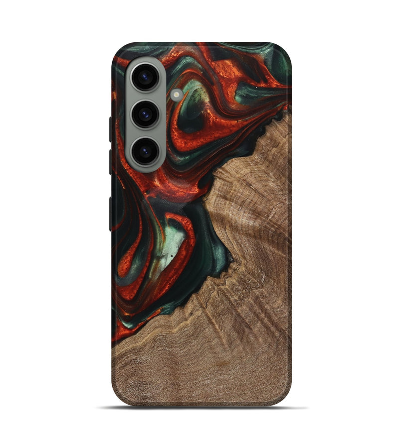 Galaxy S24 Wood Live Edge Phone Case - Selena (Green, 741336)