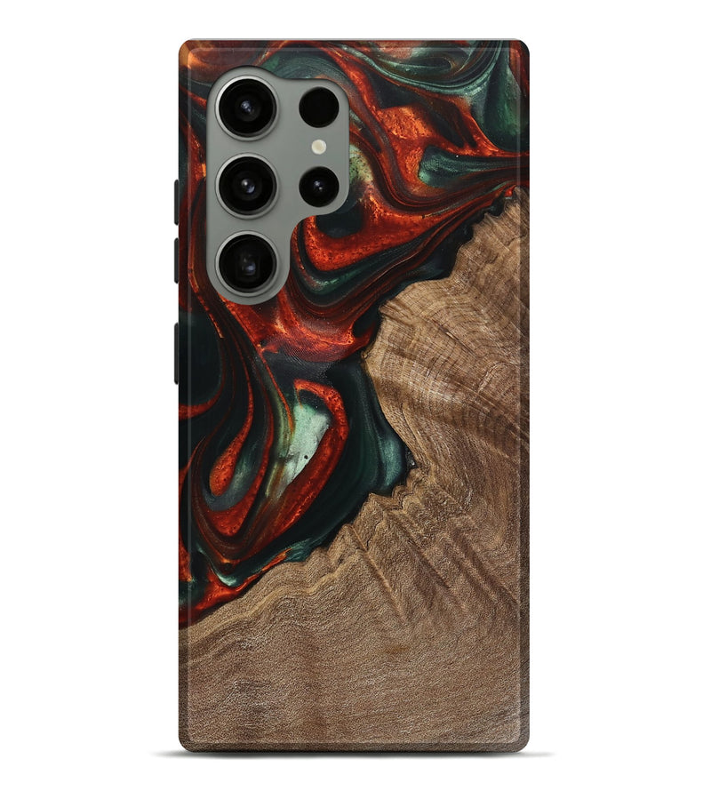 Galaxy S24 Ultra Wood Live Edge Phone Case - Selena (Green, 741336)