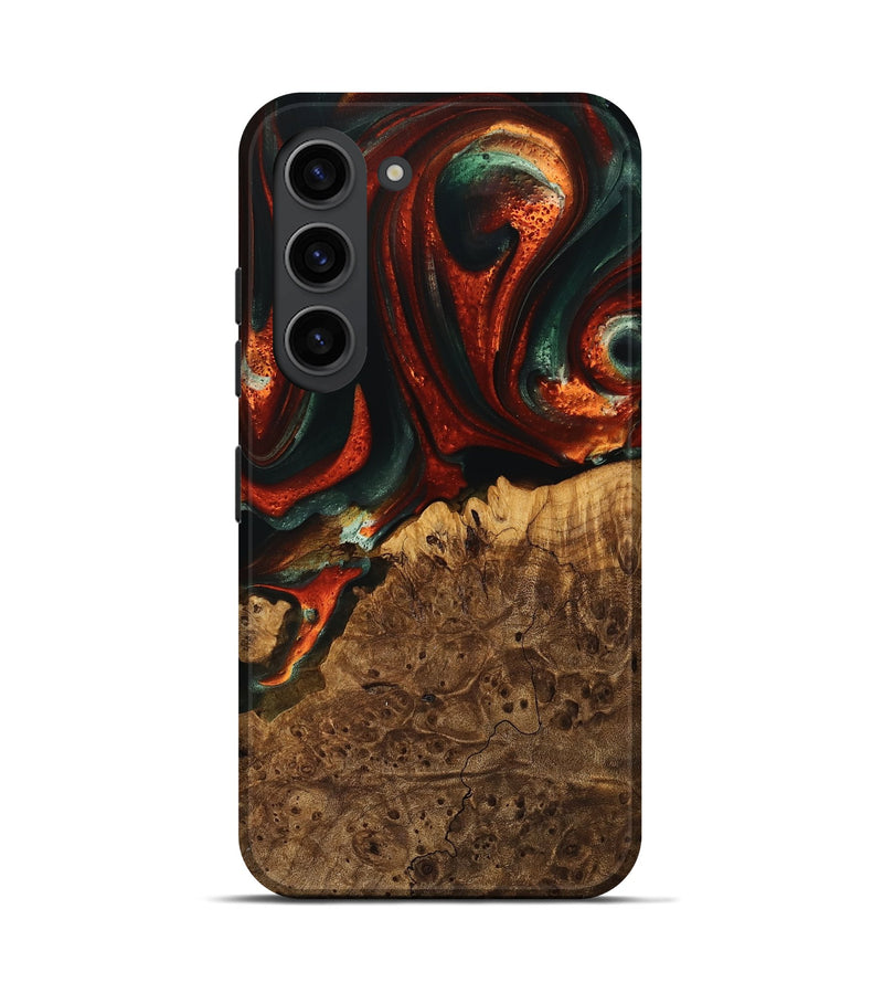 Galaxy S23 Wood Live Edge Phone Case - Jeet (Green, 741337)