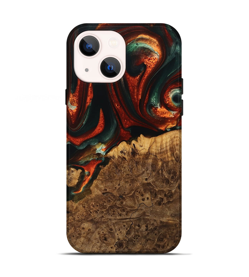 iPhone 13 Wood Live Edge Phone Case - Jeet (Green, 741337)