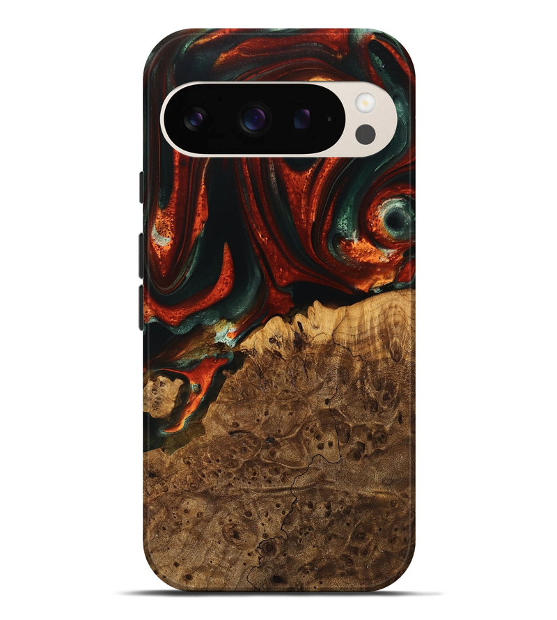 Pixel 9 Pro XL Wood Live Edge Phone Case - Jeet (Green, 741337)