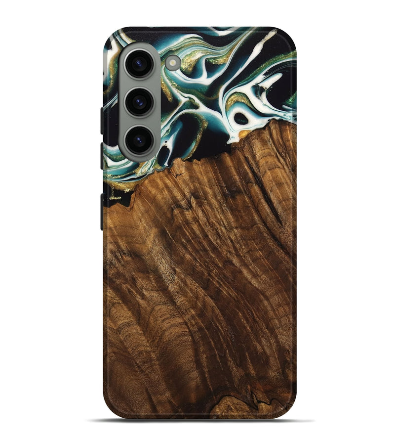 Galaxy S23 Plus Wood Live Edge Phone Case - Malvina (Green, 741340)