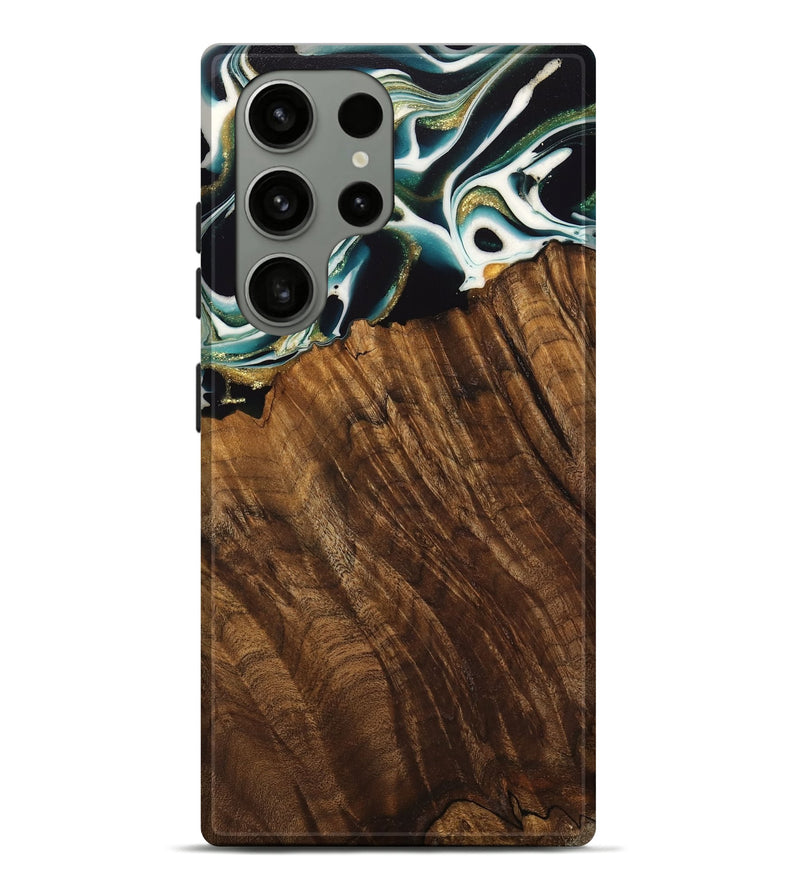 Galaxy S23 Ultra Wood Live Edge Phone Case - Malvina (Green, 741340)