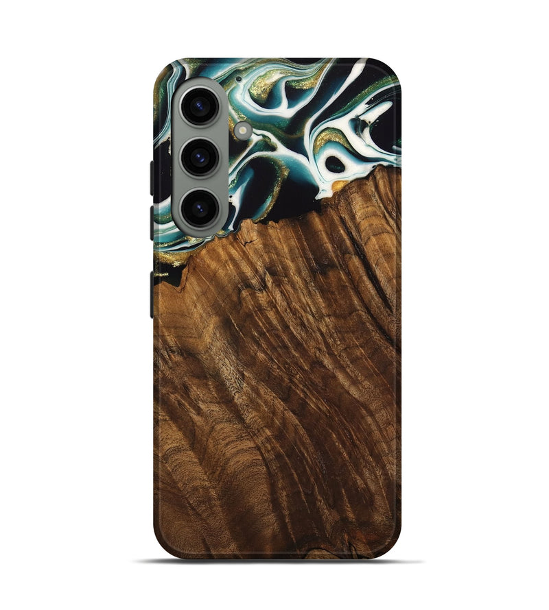 Galaxy S24 Wood Live Edge Phone Case - Malvina (Green, 741340)