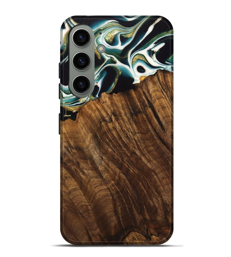 Galaxy S24 Plus Wood Live Edge Phone Case - Malvina (Green, 741340)