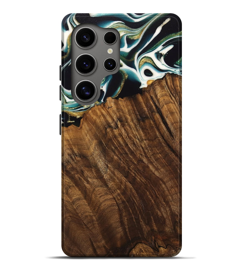 Galaxy S25 Ultra Wood Live Edge Phone Case - Malvina (Green, 741340)